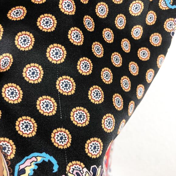 Zara Paisley Scarf Mix Print Satin Faux Wrap Mini Dress Small Boho Western - Picture 12 of 14